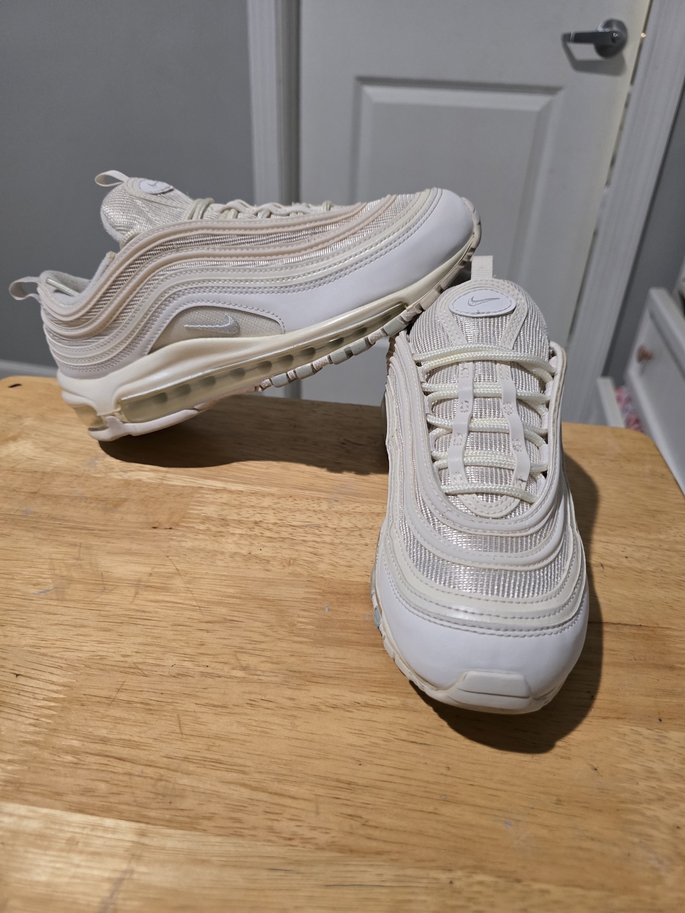 Nike Women’s Air Max 97 “Triple White Platinum” (921733-100) - US size 8.5